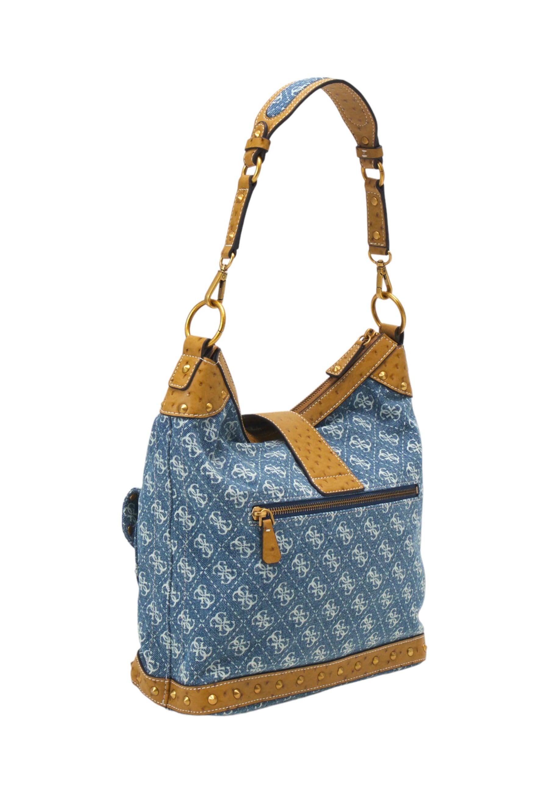 GUESS Sardinia Vintage Borsa Hobo Donna Denim Logo DB900802 - Sandrini Calzature e Abbigliamento