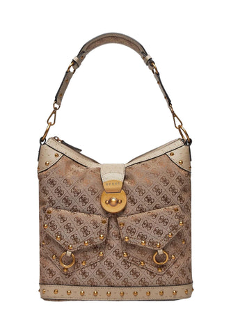 GUESS Sardinia Vintage Borsa Hobo Donna Latte Logo JB900802 - Sandrini Calzature e Abbigliamento