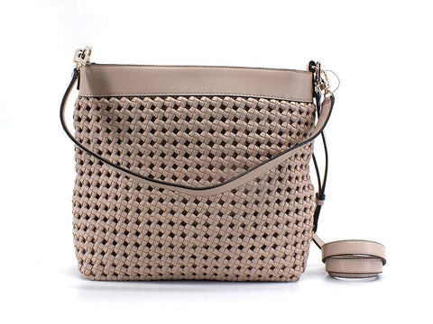 GUESS Sicilia Borsa Hobo Intreccio Beige Sand WG849002 - Sandrini Calzature e Abbigliamento