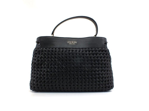 GUESS Sicilia Borsa Satcvhel Intreccio Black WG849006 - Sandrini Calzature e Abbigliamento
