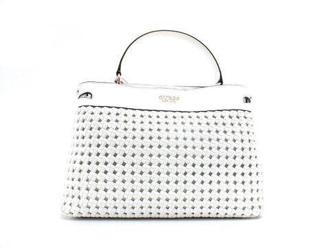 GUESS Sicilia Borsa Satcvhel Intreccio White WG849006 - Sandrini Calzature e Abbigliamento