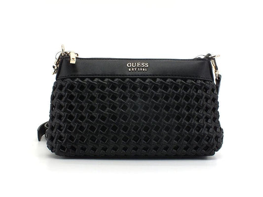 GUESS Sicilia Borsa Tracolla Zip Intreccio Black WG849018 - Sandrini Calzature e Abbigliamento
