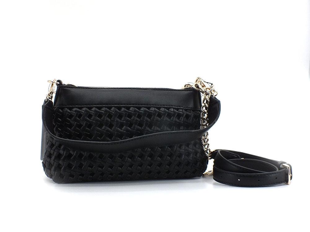 GUESS Sicilia Borsa Tracolla Zip Intreccio Black WG849018 - Sandrini Calzature e Abbigliamento