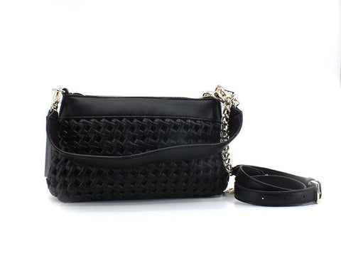 GUESS Sicilia Borsa Tracolla Zip Intreccio Black WG849018 - Sandrini Calzature e Abbigliamento