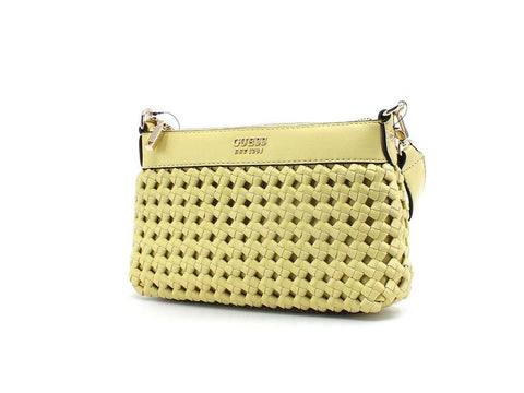 GUESS Sicilia Borsa Tracolla Zip Intreccio Light Lime WG849018 - Sandrini Calzature e Abbigliamento