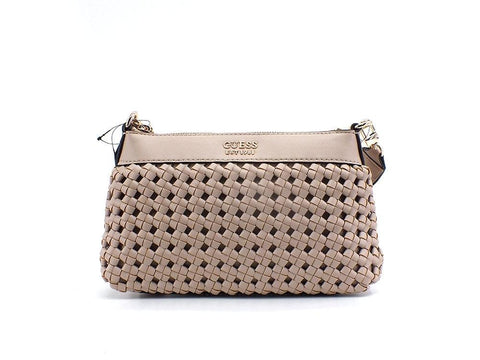 GUESS Sicilia Borsa Tracolla Zip Intreccio Sand WG849018 - Sandrini Calzature e Abbigliamento