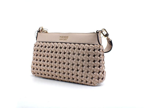 GUESS Sicilia Borsa Tracolla Zip Intreccio Sand WG849018 - Sandrini Calzature e Abbigliamento