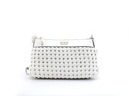 GUESS Sicilia Borsa Tracolla Zip Intreccio White WG849018 - Sandrini Calzature e Abbigliamento
