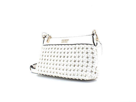 GUESS Sicilia Borsa Tracolla Zip Intreccio White WG849018 - Sandrini Calzature e Abbigliamento