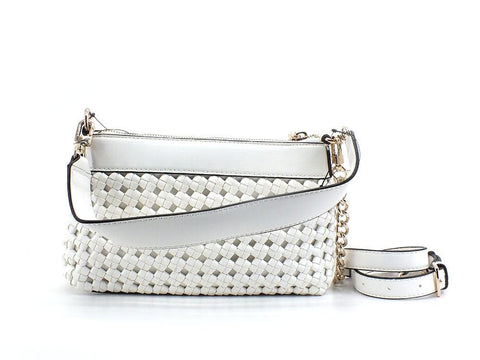 GUESS Sicilia Borsa Tracolla Zip Intreccio White WG849018 - Sandrini Calzature e Abbigliamento