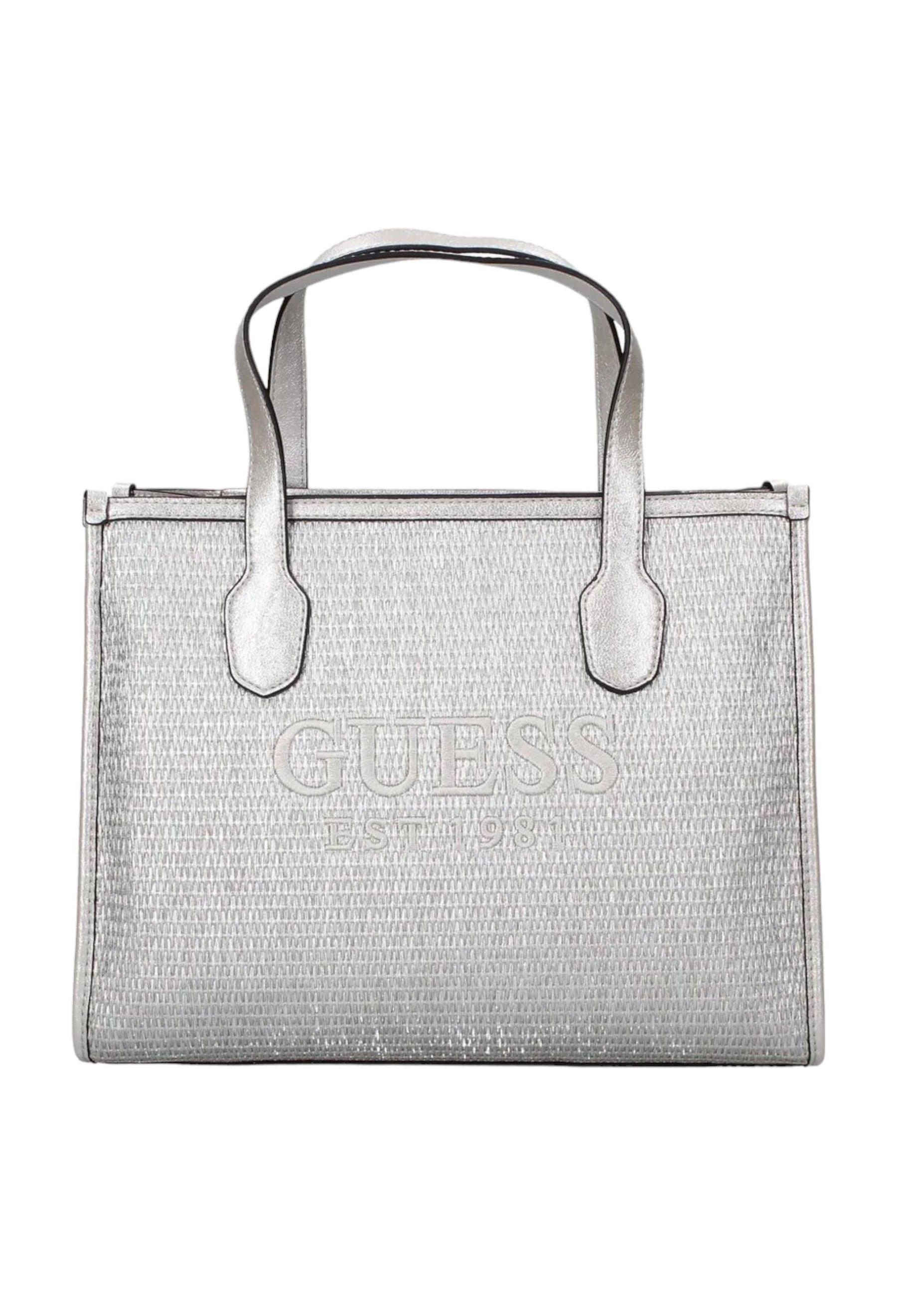 GUESS Silvana 2 Borsa Tote Donna Silver WY866522 - Sandrini Calzature e Abbigliamento