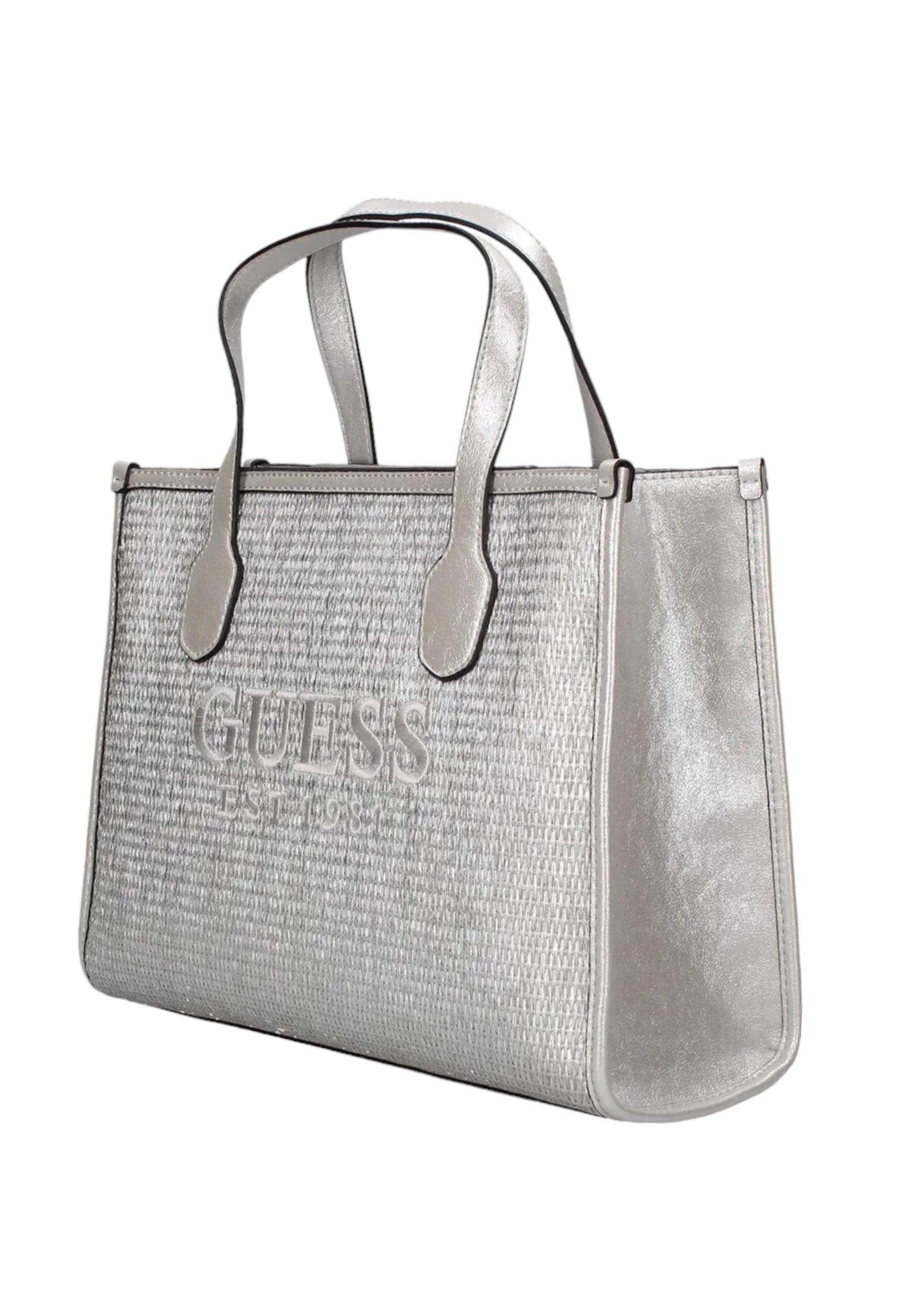 GUESS Silvana 2 Borsa Tote Donna Silver WY866522 - Sandrini Calzature e Abbigliamento