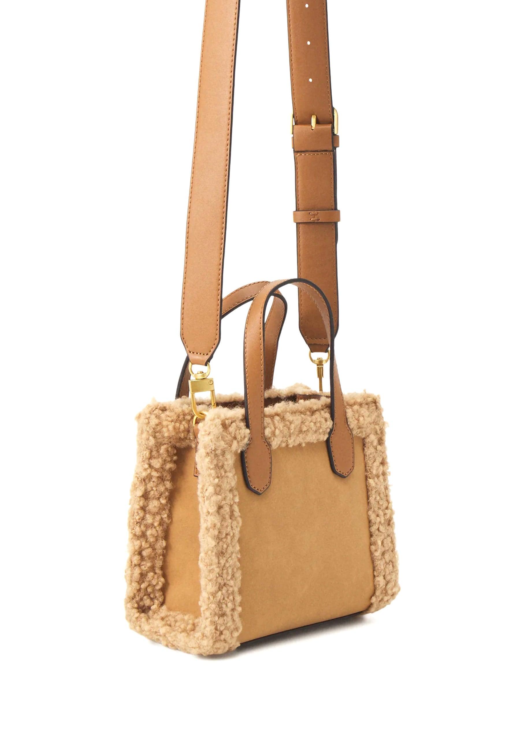 GUESS Silvana Mini Borsa Tote Pelo Cognac Marrone HA866577 - Sandrini Calzature e Abbigliamento