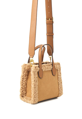 GUESS Silvana Mini Borsa Tote Pelo Cognac Marrone HA866577 - Sandrini Calzature e Abbigliamento