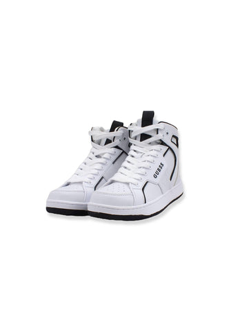 GUESS Sneaker Basket Donna White FL7BSQLEA - Sandrini Calzature e Abbigliamento