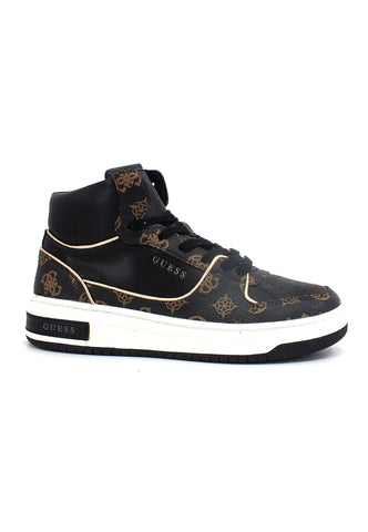 GUESS Sneaker Basket Hi Donna Black Brown FL8TULSMF12 - Sandrini Calzature e Abbigliamento