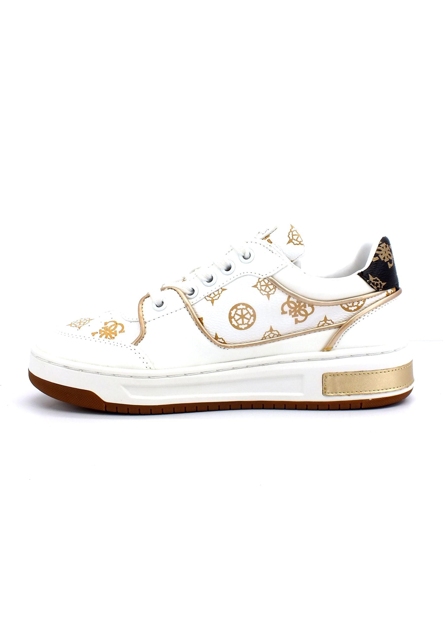 GUESS Sneaker Basket Ox Donna Off White FL5TKYFAL12 - Sandrini Calzature e Abbigliamento