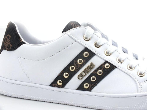 GUESS Sneaker Borchie Retro Brown White FL5RLKFAL12 - Sandrini Calzature e Abbigliamento