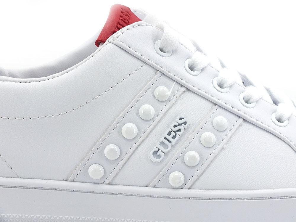 GUESS Sneaker Borchie Retro Red White FL5RLKELE12 - Sandrini Calzature e Abbigliamento