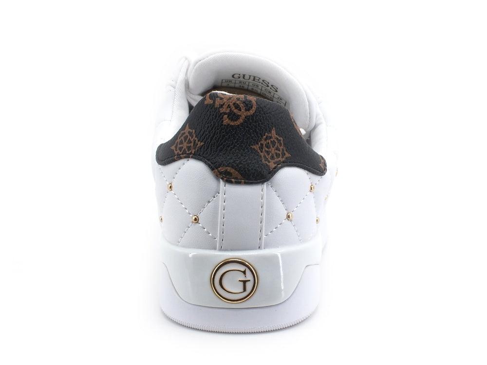 GUESS Sneaker Borchie Trapuntata Loghi White FL8BEEFAL12 - Sandrini Calzature e Abbigliamento