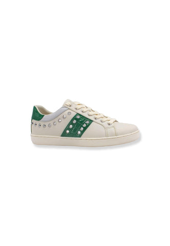 GUESS Sneaker Donna Borchie White Green FL7R2LLEA12 - Sandrini Calzature e Abbigliamento