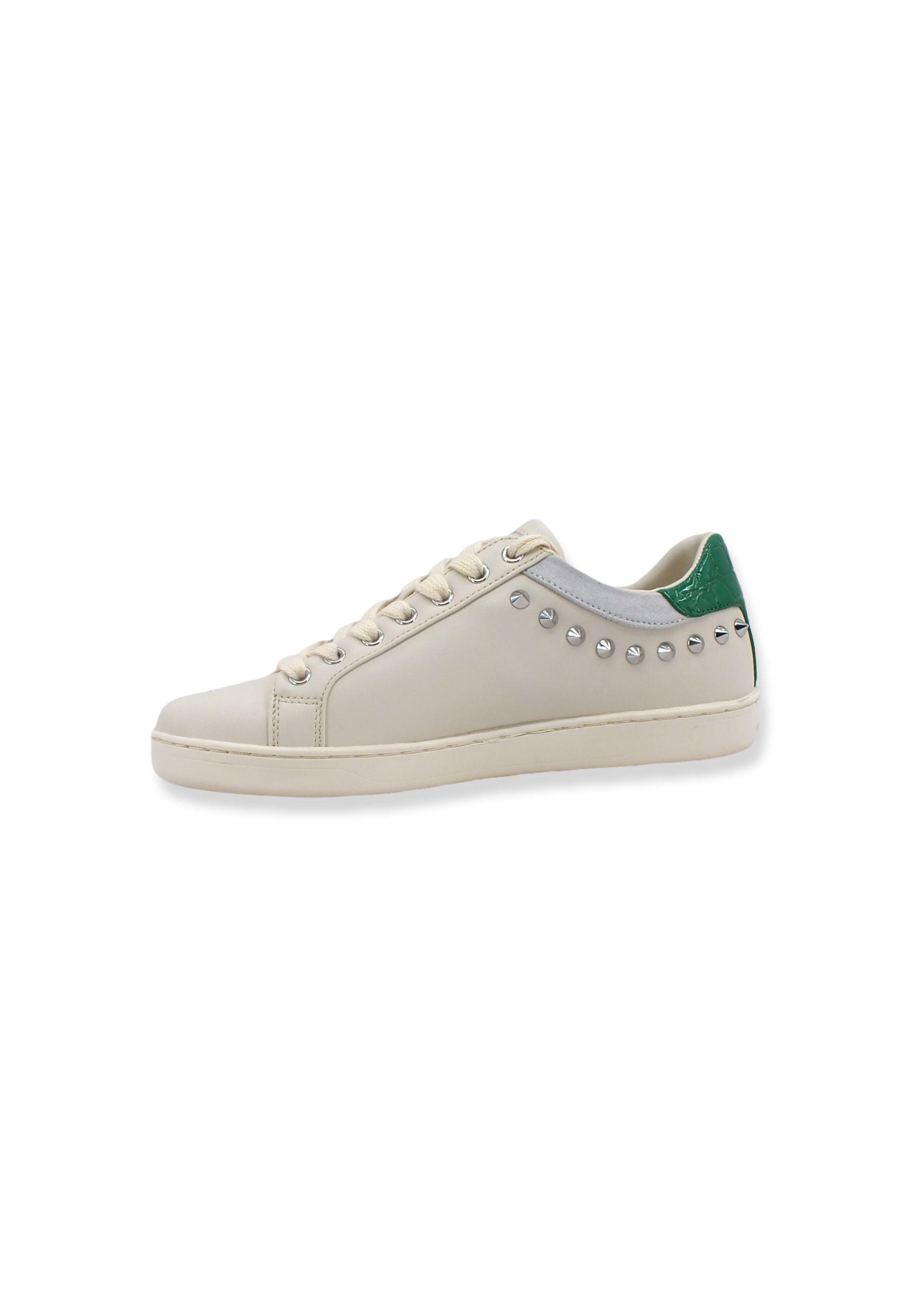 GUESS Sneaker Donna Borchie White Green FL7R2LLEA12 - Sandrini Calzature e Abbigliamento