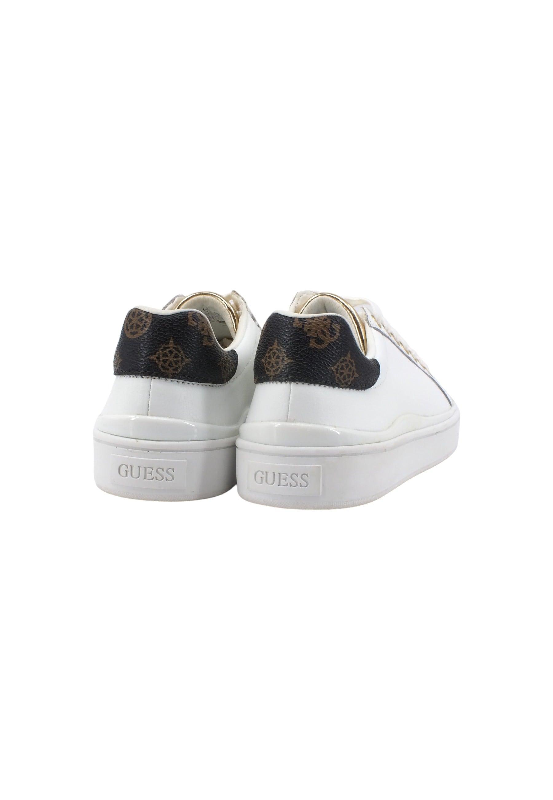 GUESS Sneaker Donna White Brown FL7BNNLEA12 - Sandrini Calzature e Abbigliamento