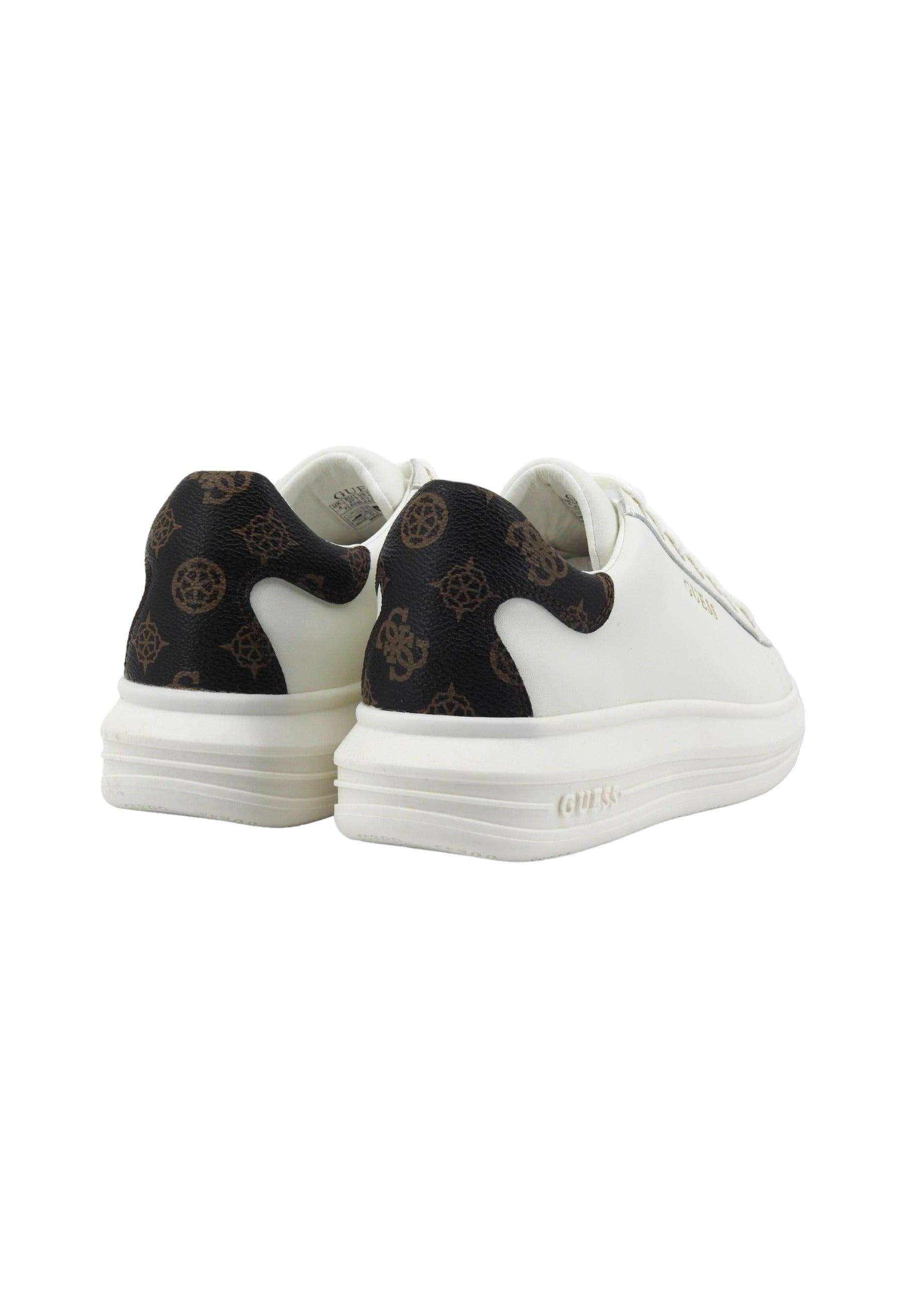 GUESS Sneaker Donna White Brown FL8VIBLEA12 - Sandrini Calzature e Abbigliamento