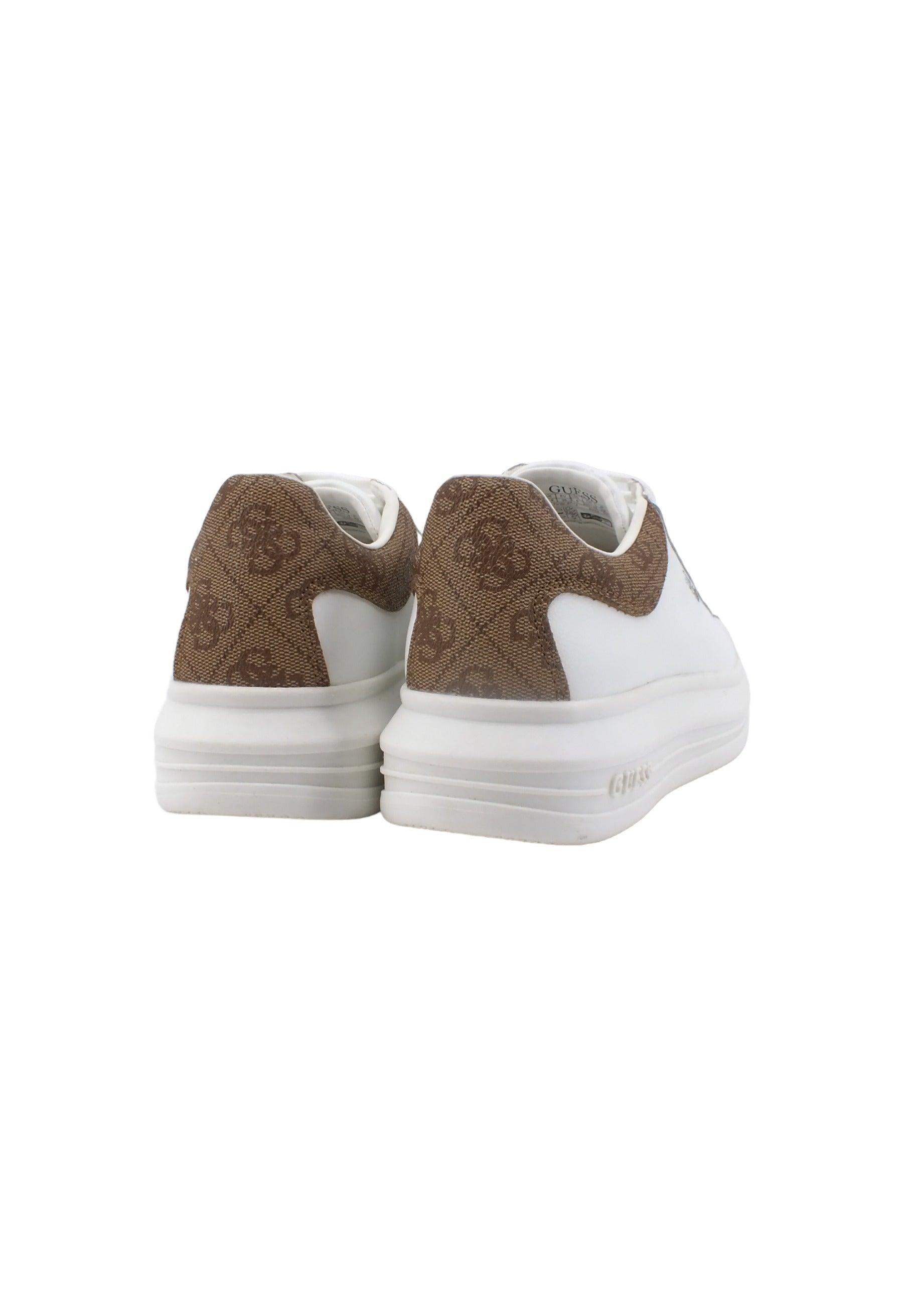 GUESS Sneaker Donna White Brown Ocra FL7VIBLEA12 - Sandrini Calzature e Abbigliamento