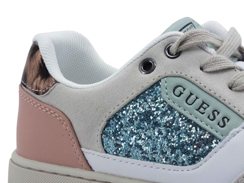 GUESS Sneaker Glitter Leopard White Black FL5JL2ELE12 - Sandrini Calzature e Abbigliamento