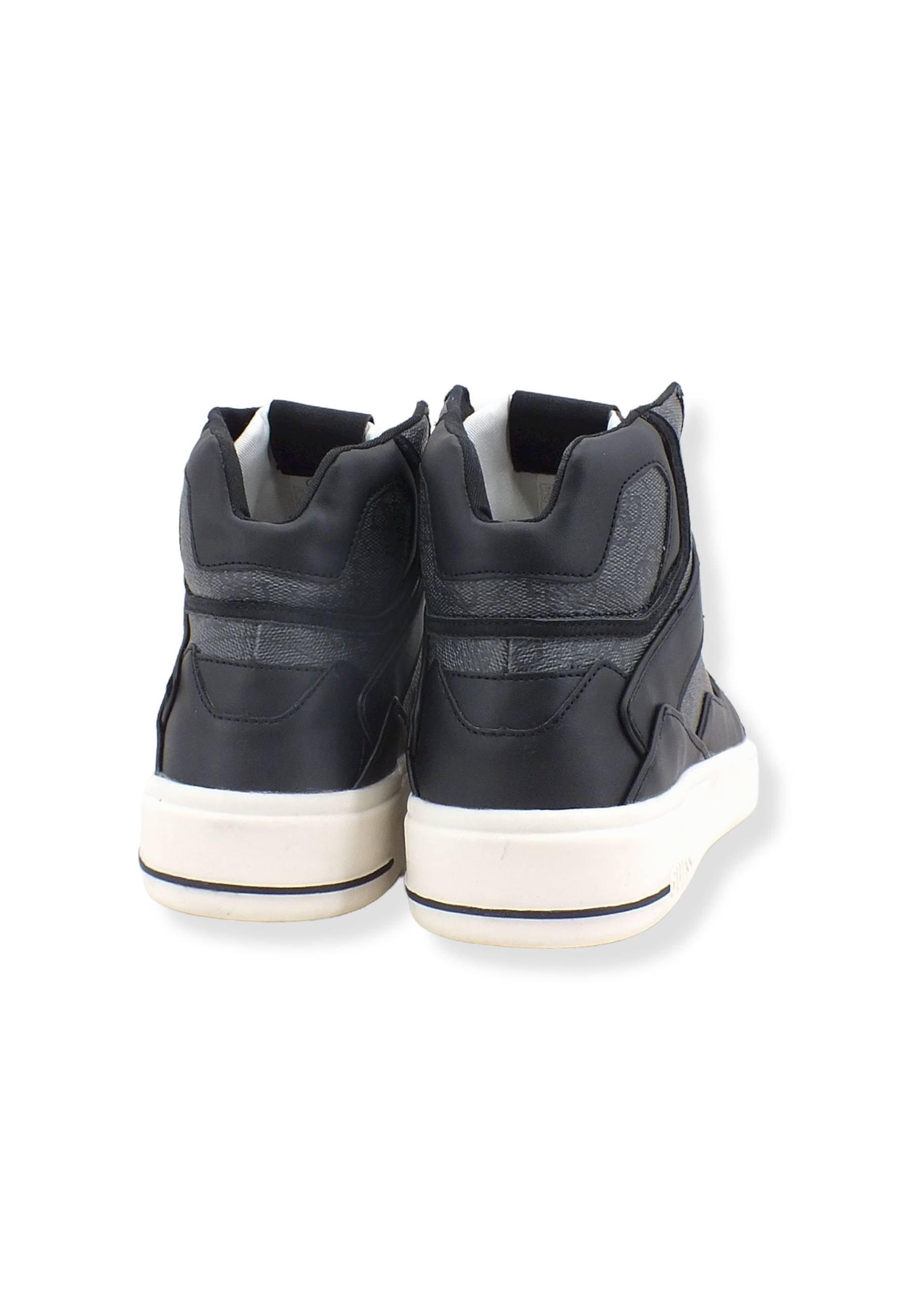 GUESS Sneaker Hi Bicolor Loghi Uomo Black Coal FM7VBMELL12 - Sandrini Calzature e Abbigliamento