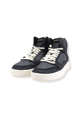 GUESS Sneaker Hi Bicolor Loghi Uomo Black Coal FM7VBMELL12 - Sandrini Calzature e Abbigliamento