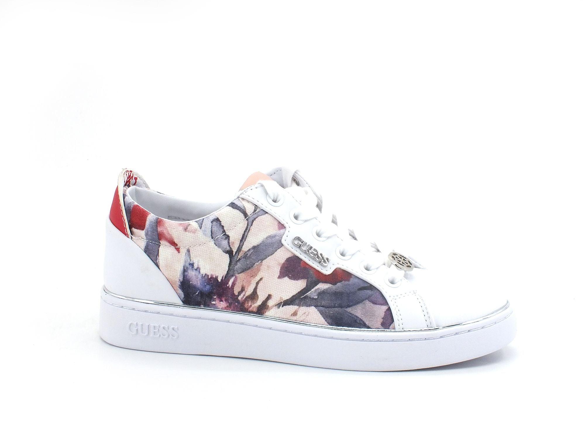 GUESS Sneaker Hi Canvas Loghi Floreale Multicolor FL5BT3PEL12 - Sandrini Calzature e Abbigliamento