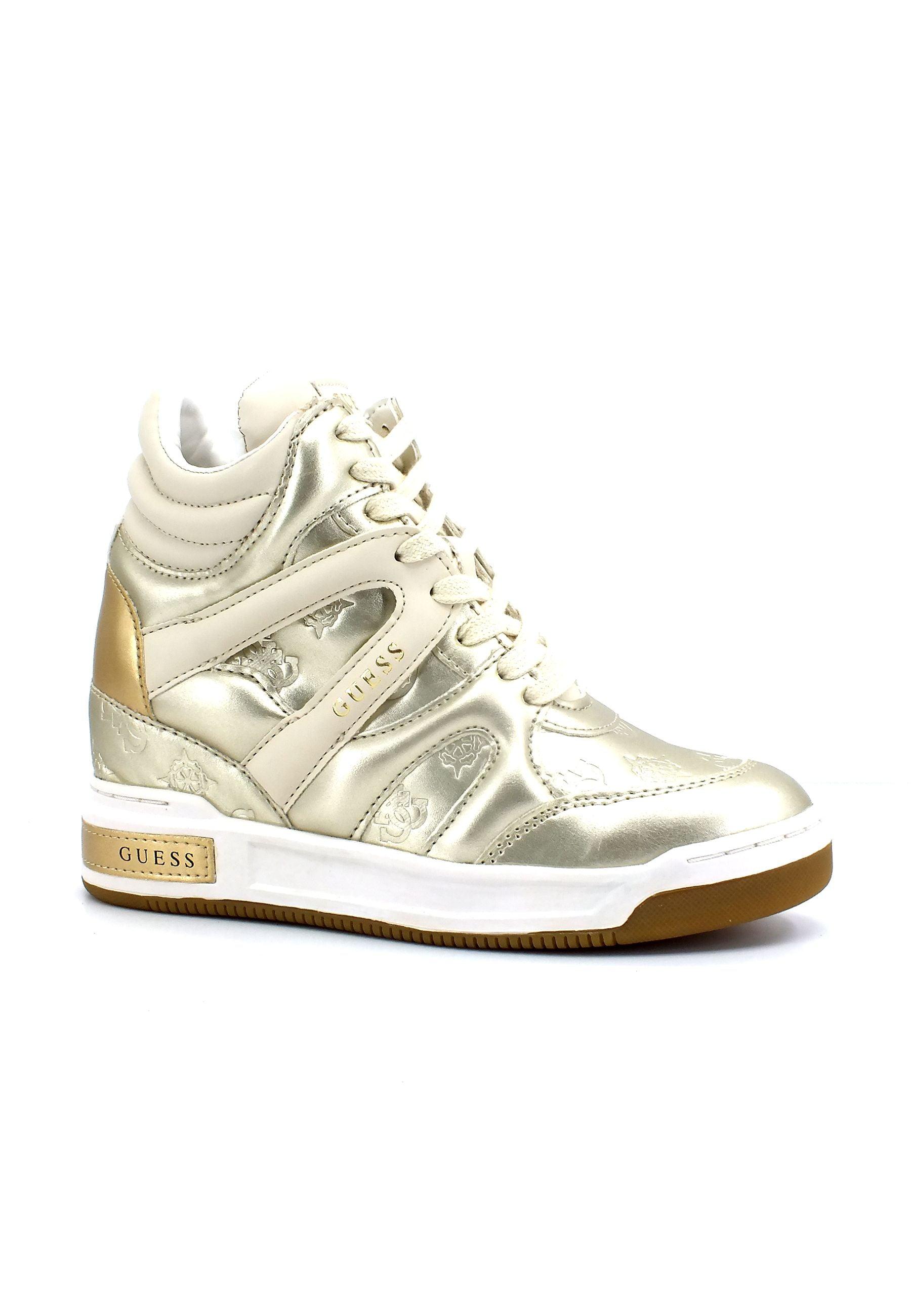 GUESS Sneaker Hi Donna Oro Platino FL5LISFAL12 - Sandrini Calzature e Abbigliamento