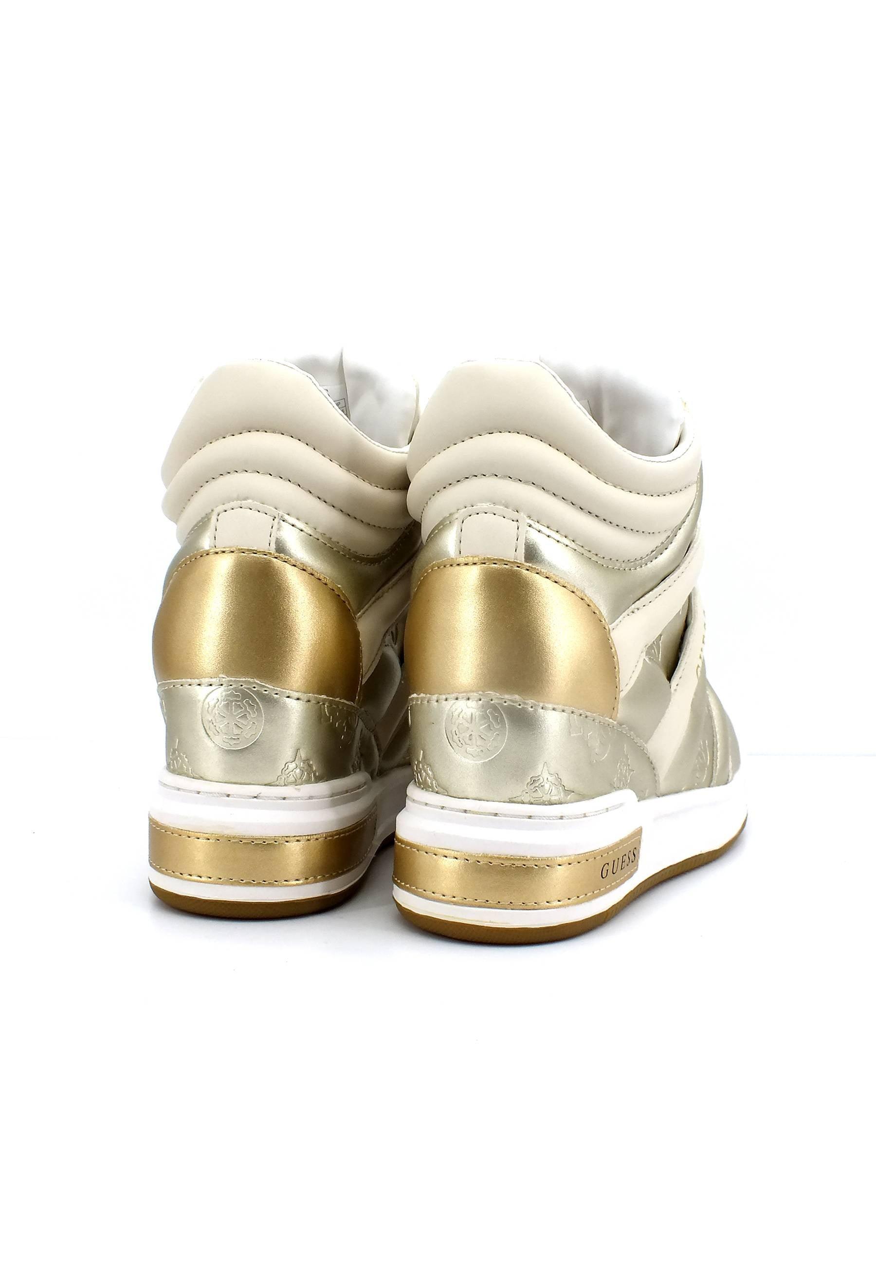 GUESS Sneaker Hi Donna Oro Platino FL5LISFAL12 - Sandrini Calzature e Abbigliamento