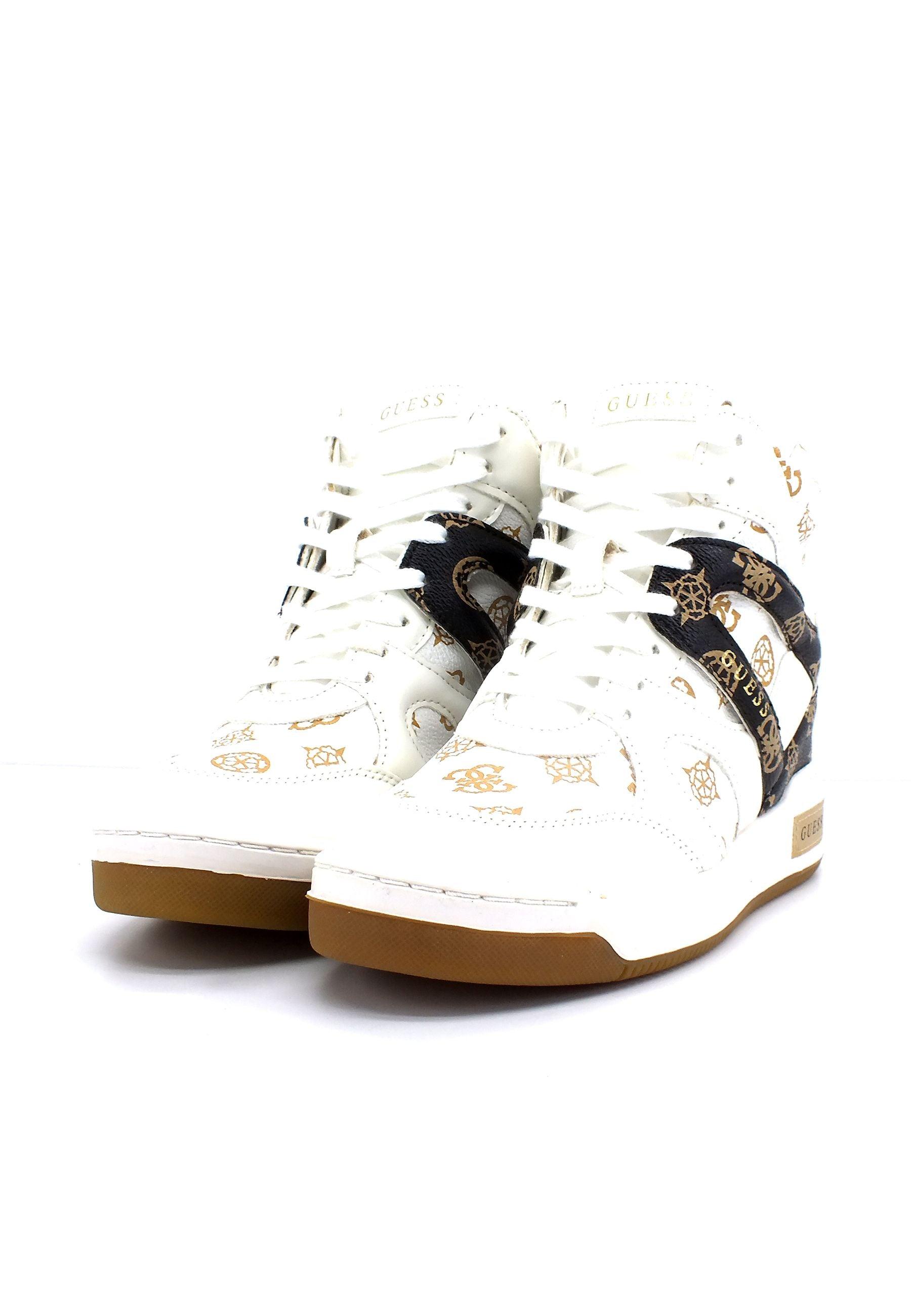 GUESS Sneaker Hi Donna White FL5LISFAL12 - Sandrini Calzature e Abbigliamento