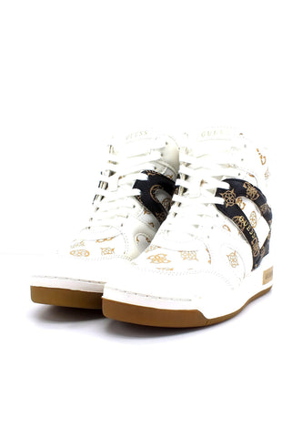 GUESS Sneaker Hi Donna White FL5LISFAL12 - Sandrini Calzature e Abbigliamento