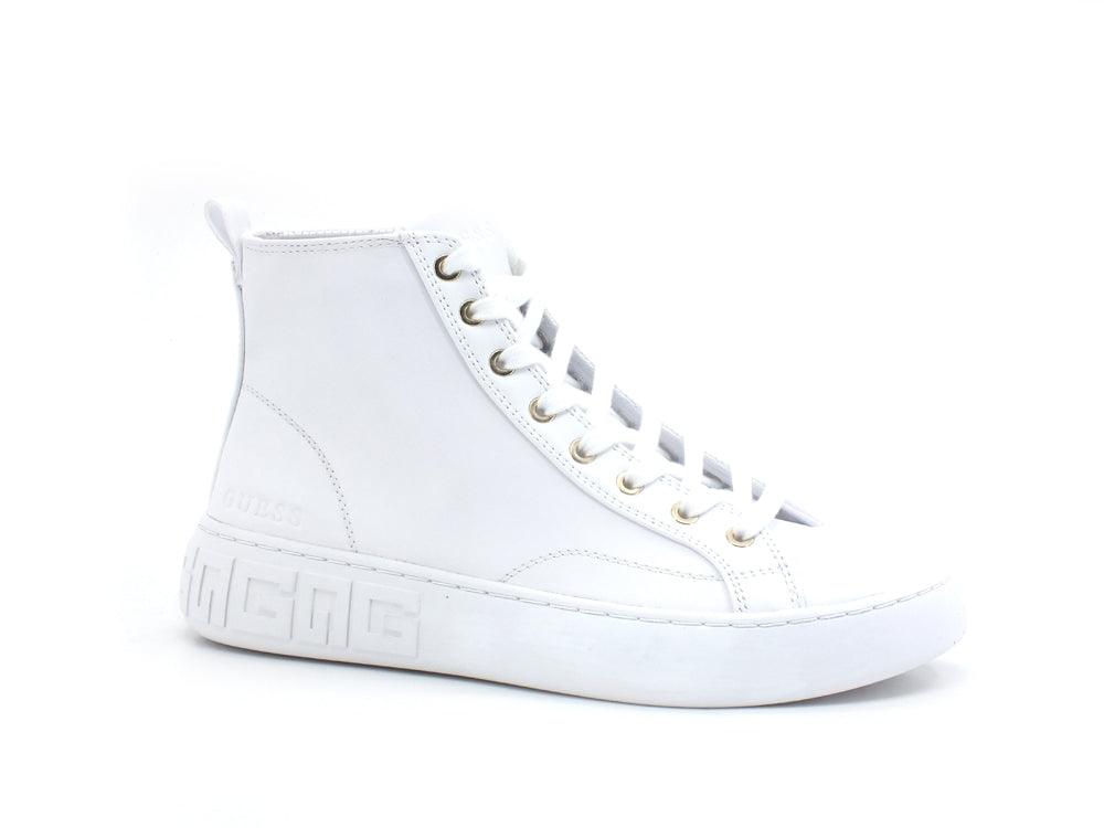 GUESS Sneaker Hi Leather Logo White FL5IVYLEA12 - Sandrini Calzature e Abbigliamento