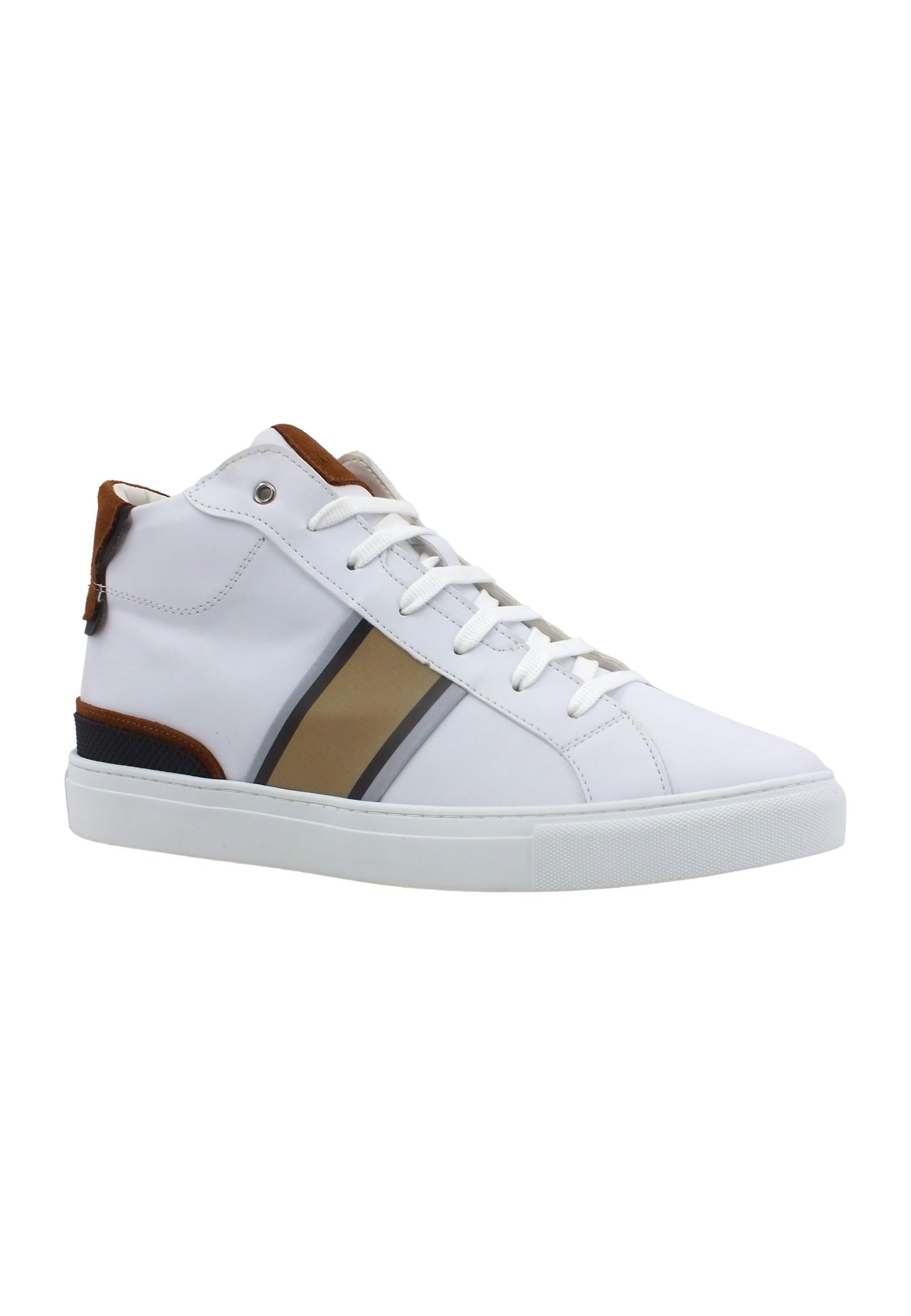 GUESS Sneaker Hi Sneaker Uomo White Beige FM5TOMELL12 - Sandrini Calzature e Abbigliamento