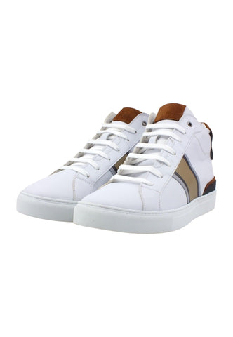 GUESS Sneaker Hi Sneaker Uomo White Beige FM5TOMELL12 - Sandrini Calzature e Abbigliamento