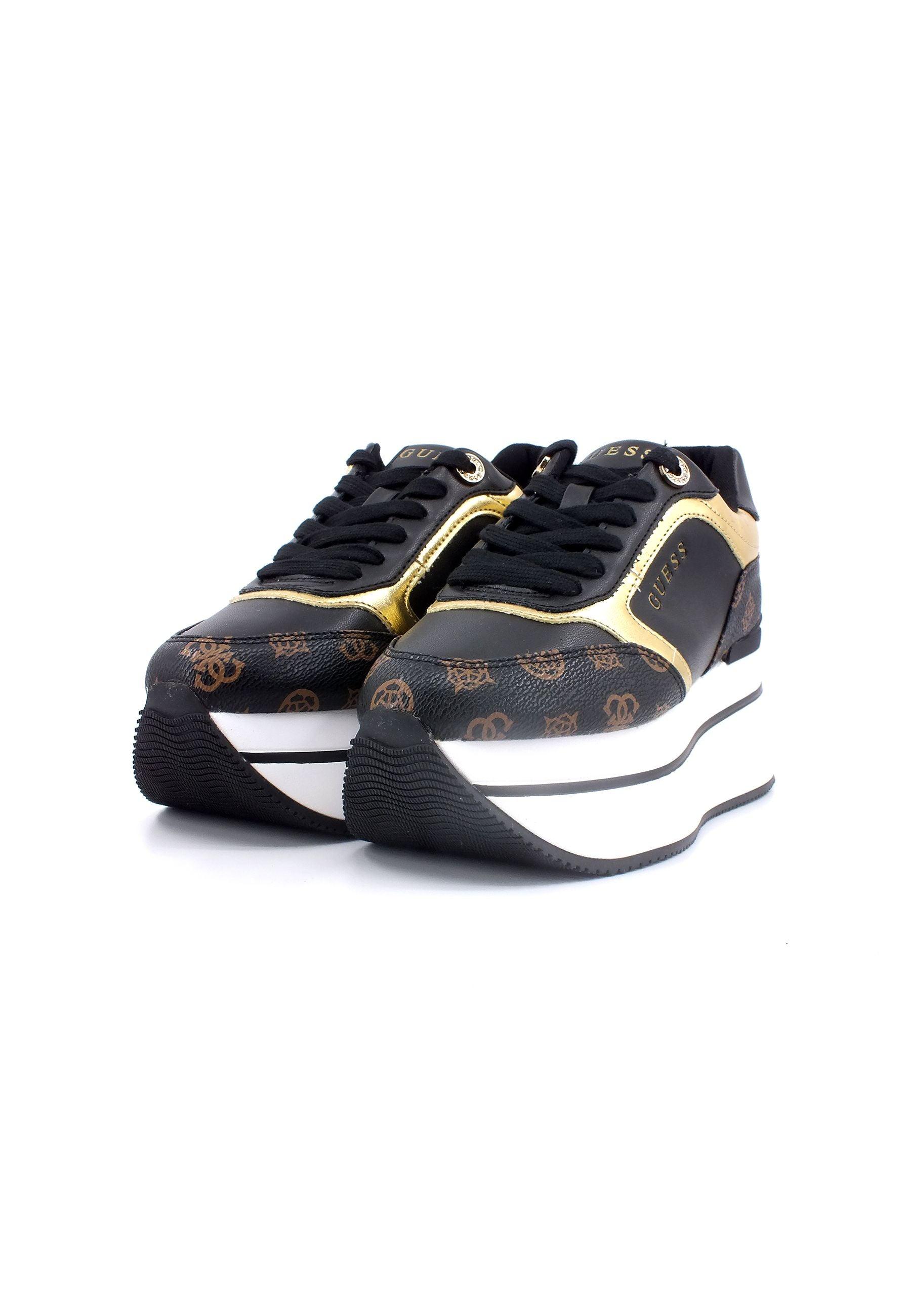 GUESS Sneaker High Platform Donna Black Brown FL7CMRFAL12 - Sandrini Calzature e Abbigliamento