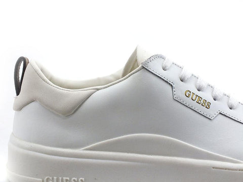 GUESS Sneaker Leather Logo White FM6VERLEA12 - Sandrini Calzature e Abbigliamento