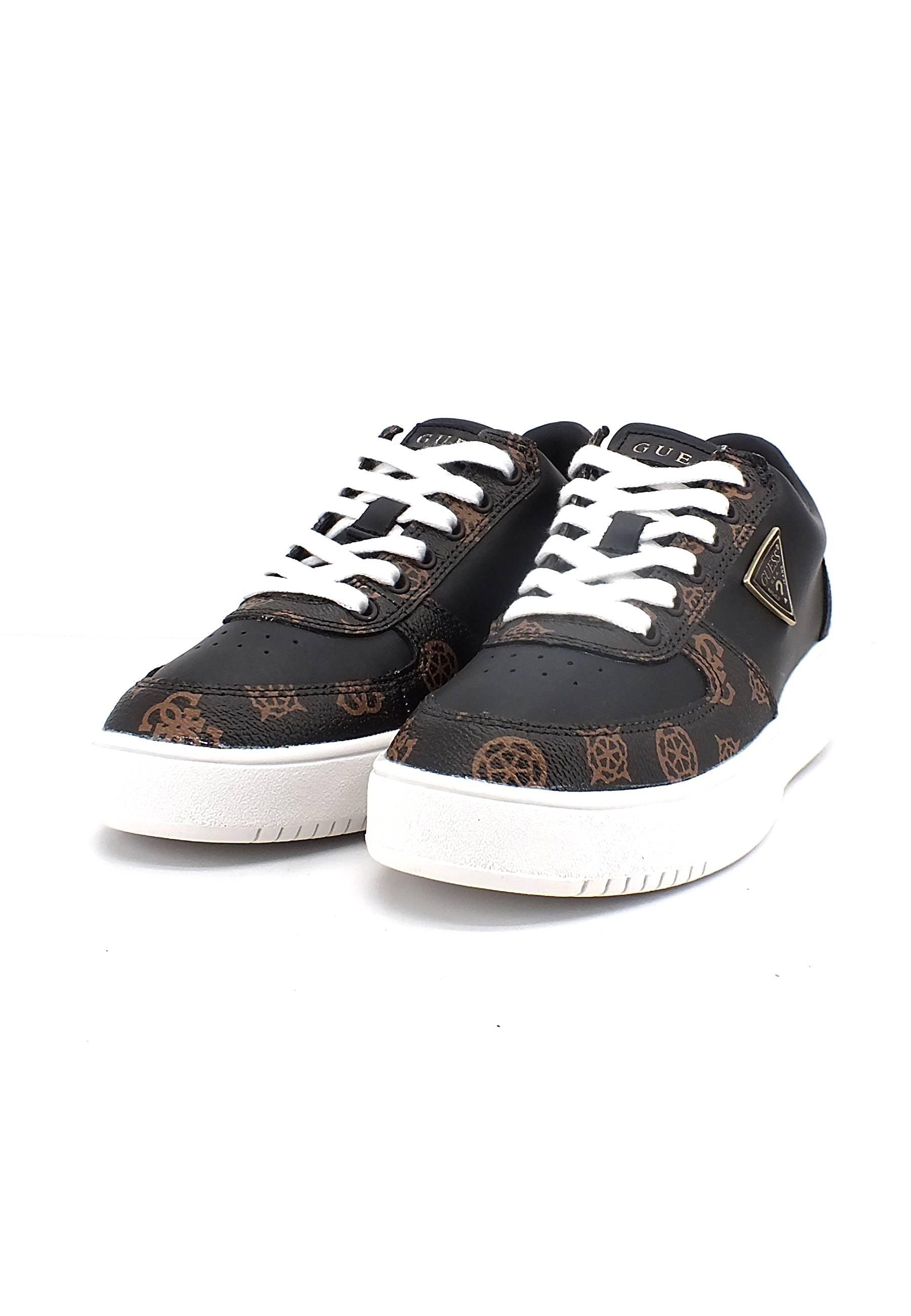 GUESS Sneaker Loghi Donna Black Brown FL8SIDFAL12 - Sandrini Calzature e Abbigliamento