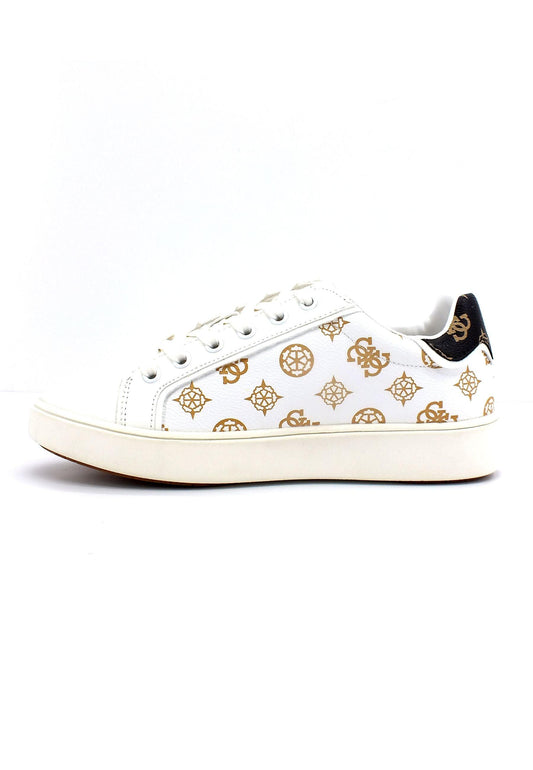 GUESS Sneaker Loghi Donna Off White FL5MELFAL12 - Sandrini Calzature e Abbigliamento