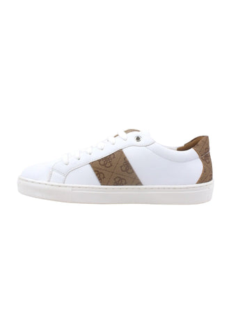 GUESS Sneaker Loghi Donna White Brown FL7TDOFAL12 - Sandrini Calzature e Abbigliamento