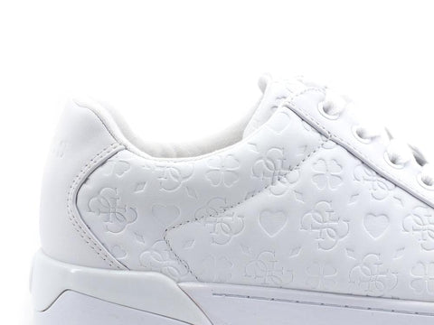 GUESS Sneaker Loghi Pelle White FL8RY3FAL12 - Sandrini Calzature e Abbigliamento