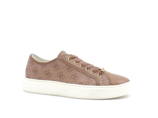 GUESS Sneaker Loghi Printed Beige Brown FM5VCUELE12 - Sandrini Calzature e Abbigliamento