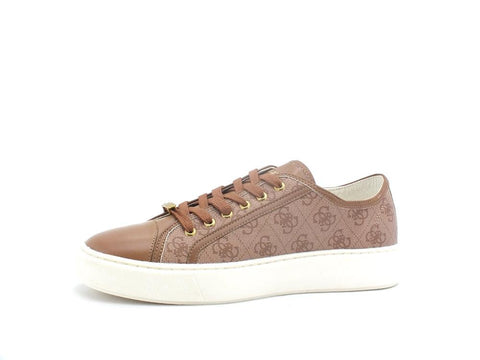 GUESS Sneaker Loghi Printed Beige Brown FM5VCUELE12 - Sandrini Calzature e Abbigliamento