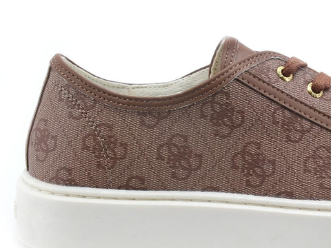 GUESS Sneaker Loghi Printed Beige Brown FM5VCUELE12 - Sandrini Calzature e Abbigliamento