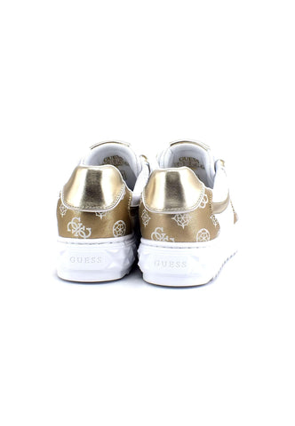 GUESS Sneaker Loghi Sneaker Donna White Gold FL5FIESMA12 - Sandrini Calzature e Abbigliamento